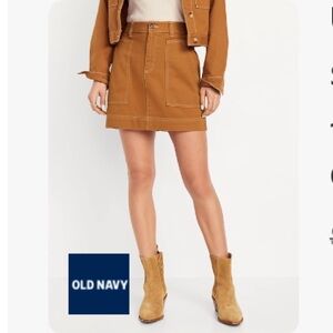 Old Navy Women’s Orange Mini Utility Skirt NWT